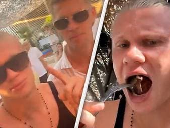 Erling Haaland verbringt seine Sommerpause in Italien. Seinen Geburtstag feierte der Stürmer von Manchester City gemeinsam mit seiner Familie und Freunden auf einer Jacht vor der Küste Siziliens.
