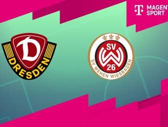 Dynamo Dresden - SV Wehen Wiesbaden: Tore und Highlights | 3. Liga