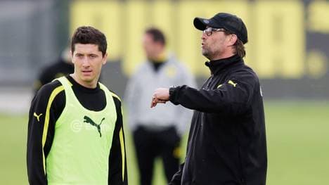 Robert Lewandowski (l.) und Jürgen Klopp feierten mit dem BVB zwei Meisterschaften