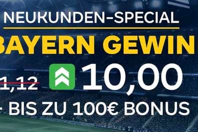 Merkur Bets Quotenboost: 10er Quote für Bayern-Sieg gegen Union Saint-Gilloise am 21.01. 