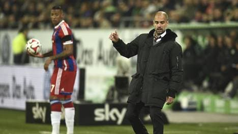 Pep Guardiola und Jerome Boateng vom FC Bayern