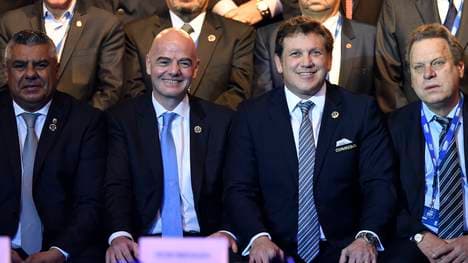 FBL-ARGENTINA-CONMEBOL-TAPIA-INFANTINO-DOMINGUEZ-JESURUN