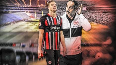 Eintracht Frankfurt verlor erstmals unter Adi Hütter (r.) vier Ligaspiele in Folge