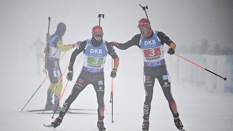 Deutsche Biathleten-Staffel holt Platz zwei in Oberhof