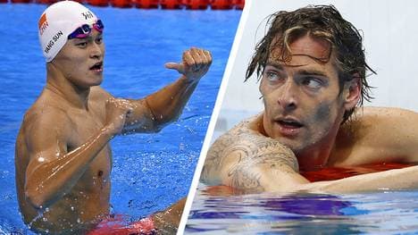 Camille Lacourt (r.) lässt mit einer kuriosen Anschuldigung aufhorchen