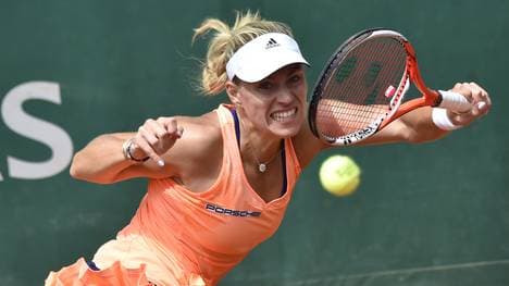 Angelique Kerber bei den French Open in Paris gegen Garbine Muguruza aus Spanien