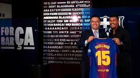 Paulinho bei seiner Vorstellung beim FC Barcelona