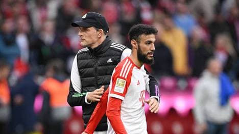 Thomas Tuchel (l.) mit Noussair Mazraoui