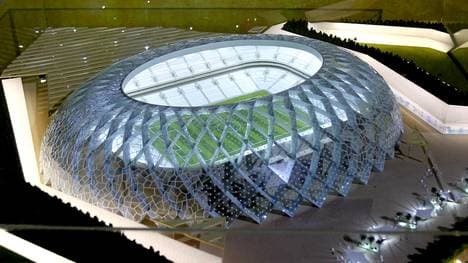 A model of the Al-Wakra football stadium