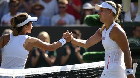Angelique Kerber (r.) verlor gegen Lauren Davis (l.)