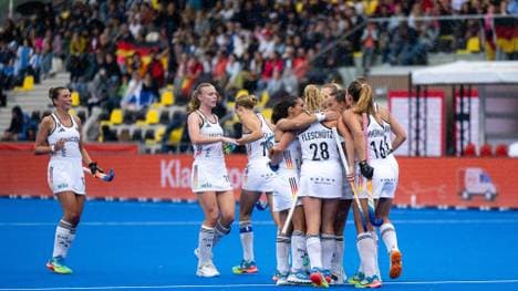 Jubel bei den deutschen Hockey-Frauen