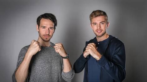 Felix Neureuther (l.) setzte sich bei Schlag den Star gegen Christoph Kramer durch