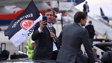 Mit Eintracht Frankfurt gewann Markus Krösche im ersten Jahr die Europa League