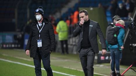 Sebastian Schindzielorz (re.) war nach dem Spielabbruch bedient