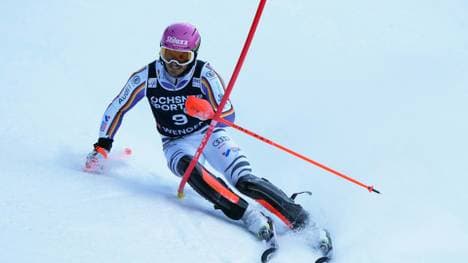 Linus Strasser im ersten Lauf des Slaloms in Wengen