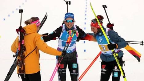 Die deutsche Damen-Staffel siegte zuletzt in Ruhpolding