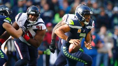 Quarterback Russell Wilson von den Seattle Seahawks gewann am Ende gegen die Houston Texans nur knapp