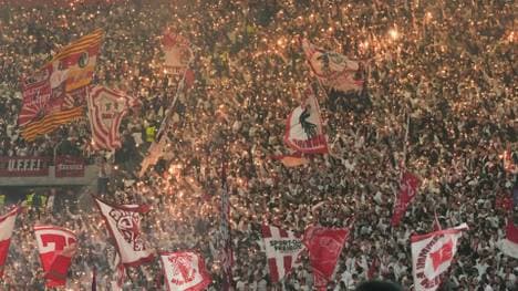 Die Freiburger Fans im Dezember gegen Salzburg