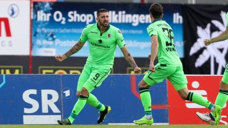 1860-Stürmer Sascha Mölders traf doppelt im Relegations-Hinspiel