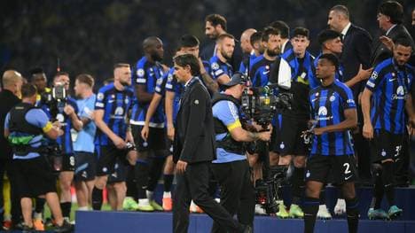 Inter-Spieler nach dem verlorenen Finale