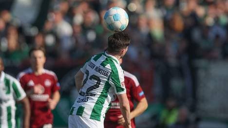 Viele Tore wird es laut unserem Preußen Münster KSC Tipp (im Bild Dominik Schad) nicht geben.   