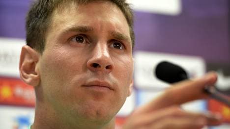Lionel Messi Pressekonferenz FC Barcelona Joan Gamper Sportstadt