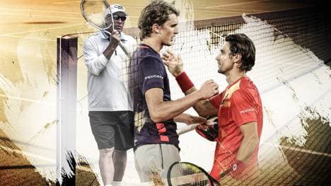 Alexander Zverev soll mit David Ferrer (r.) einen neuen Trainer testen 