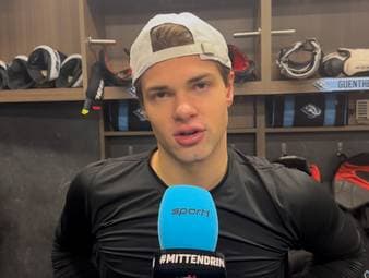 JJ Peterka spricht im Interview über die anstehenden olympischen Winterspiele, wo er voraussichtlich erstmals mit Leon Draisaitl zusammenspielen wird.