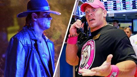 Der Undertaker (l.) soll bei den WWE Survivor Series 2017 auf John Cena treffen