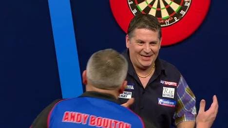 Gary Anderson wird beglückwünscht