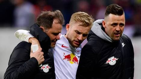 Konrad Laimer zog sich gegen Marseille eine Muskelverletzung im Oberschenkel zu