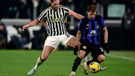 Turins Rabiot (l.) gegen Inters Barella