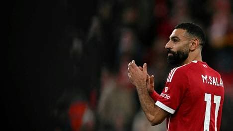 Salah auf einer Ehrenrunde an der Anfield Road
