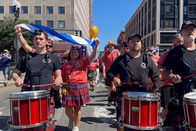 Schottlands Tartan Army erobert Boston