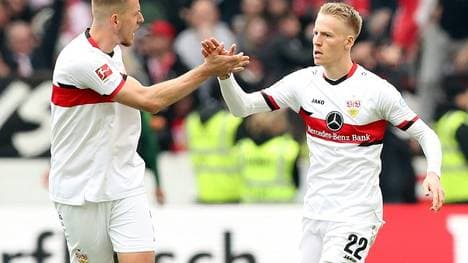 Anton (l.) mit dem entscheidenden Treffer zum 2:1