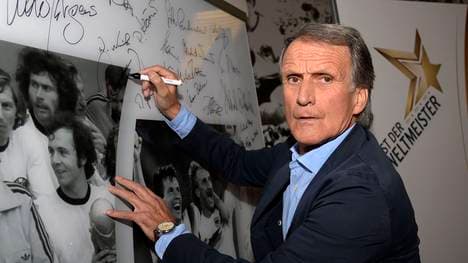 Wolfgang Overath im Mai 2014 in Düsseldorf beim Fest der Weltmeister