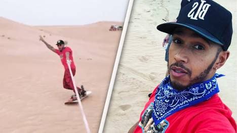 Lewis Hamilton ließ es sich in den Dünen gut gehen