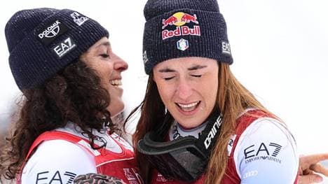 Federica Brignone (l.) und Sofia Goggia
