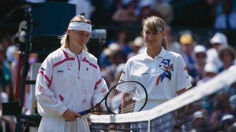 Jana Novotna bei ihrem Wimbledon-Finale gegen Steffi Graf 1993