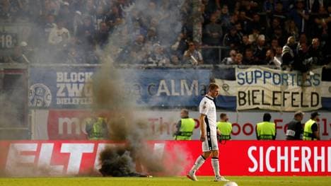 Ausschreitungen bei Bielefeld-Niederlage in Wiesbaden