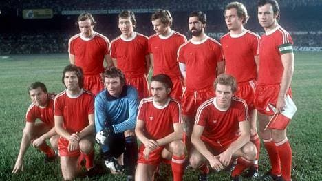 Mannschaftsbild der Bayern beim Gewinn des Weltpokals gegen Belo Horizonte