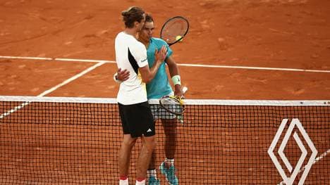 Zverev (l.) mit Nadal