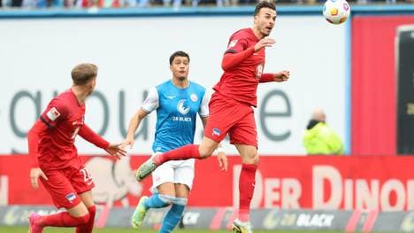 Hertha holt Punkt in Rostock
