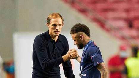 Thomas Tuchel und Neymar nach der 0:1-Niederlage gegen den FC Bayern