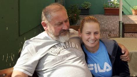 Jelena Dokic mit ihrem Vater Damir Dokic