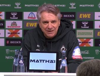 Werder-Coach Horst Steffen spricht über den späten 3:3-Ausgleichstreffer von Eintracht Frankfurt am Freitagabend - und äußert leichten Unmut. 