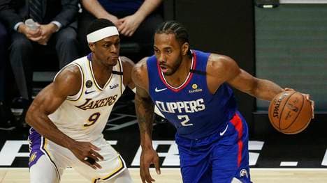 Kawhi Leonard (r.) schloss sich nach dem Meistertitel mit den Toronto Raptors 2019 den LA Clippers an