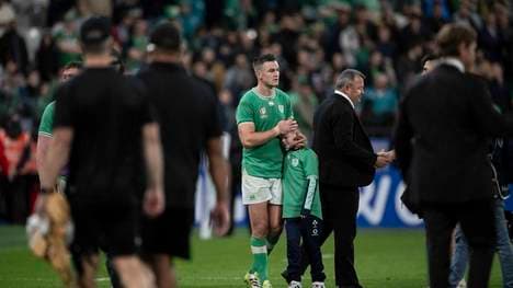 Irland-Star Johnny Sexton mit seinem Sohn Luca