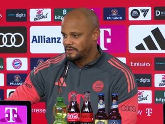 FCB-Trainer Vincent Kompany gibt ein Update zu einem möglichen Comeback von Jamal Musiala. 