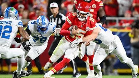 Patrick Mahomes war gegen die Lions glänzend aufgelegt